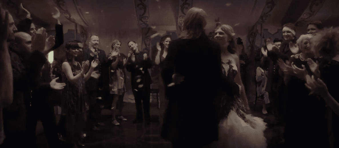 <p>There was a scene in which Tonks told Mrs. Weasley she was pregnant, but it was cut from the film. However, if you look closely, you’ll notice Tonks was wearing a maternity gown at Bill and Fleur’s wedding.</p>