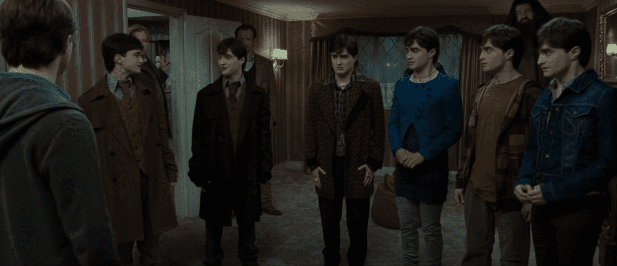 <p>Filming the scene with the seven Harrys was so complex that Radcliffe had to do 90 takes for a single shot.</p>