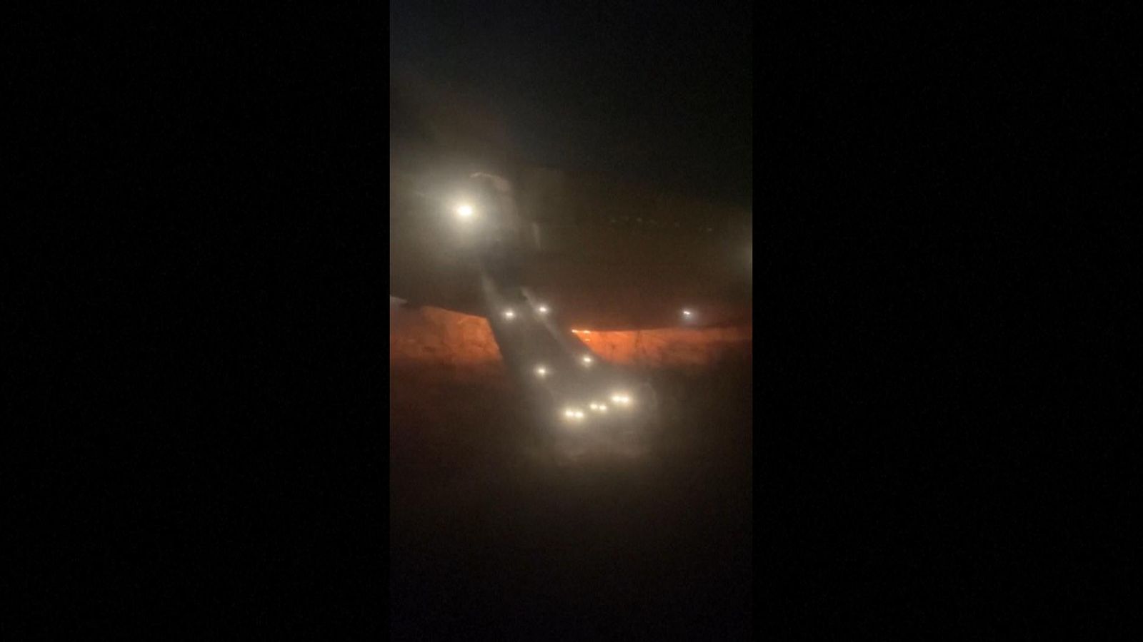 plane skids off runway injuring at least 10 people