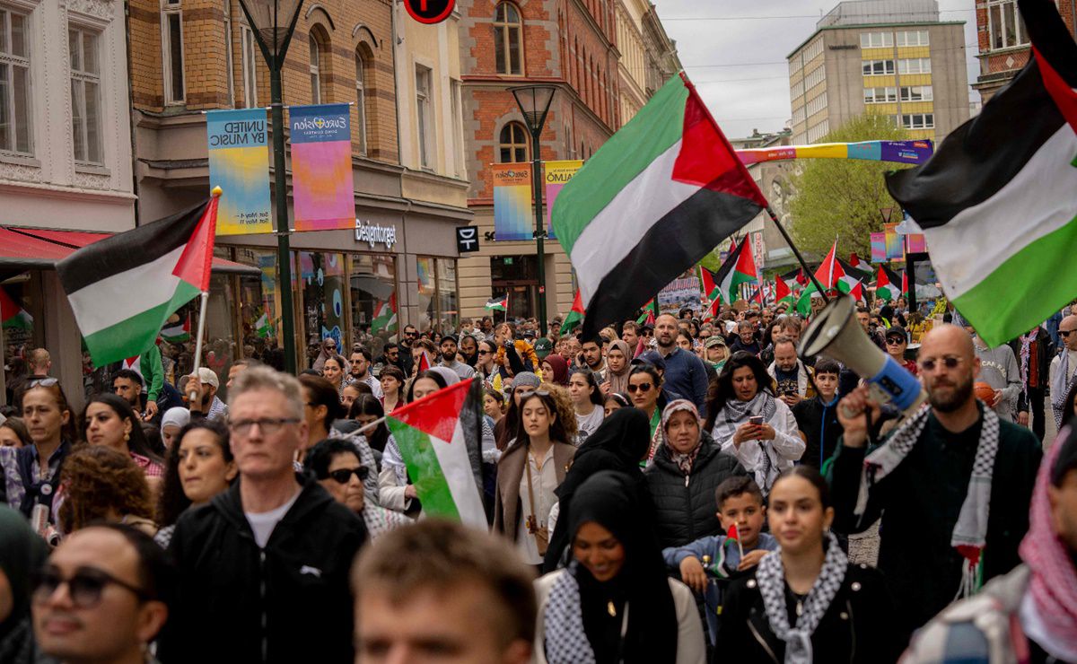 miles de personas en suecia piden la exclusión de israel del festival eurovisión