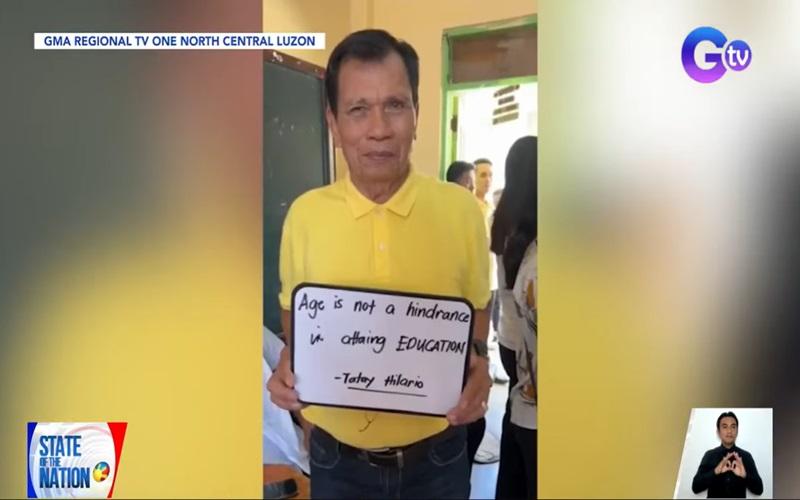 70-year-old in aparri, cagayan proudly prepares to graduate from senior high school