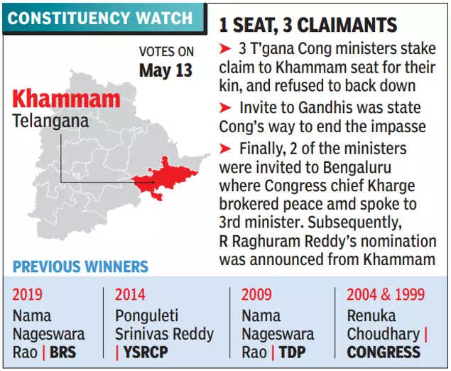 why state congress invited gandhis to contest from khammam, turning it into a hot seat