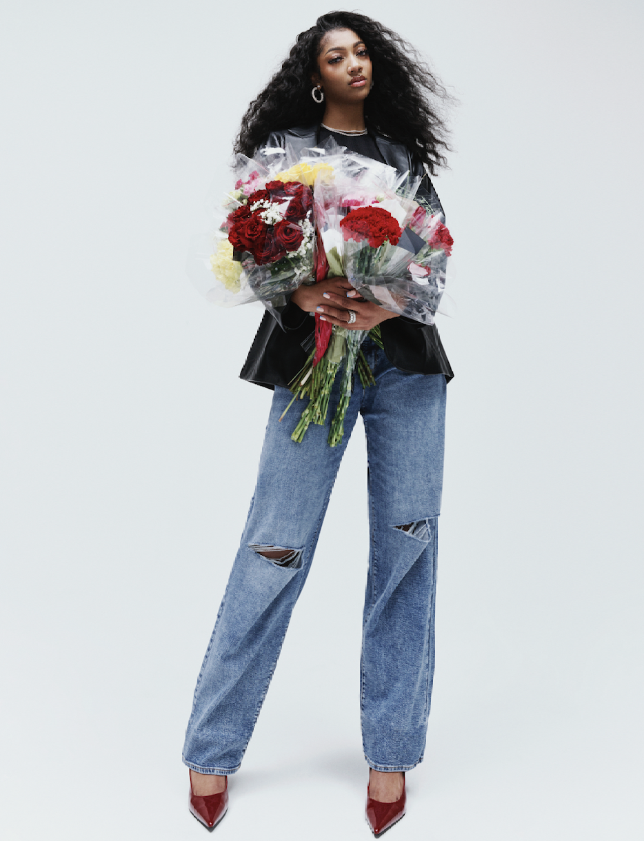 exclusive: wnba star angel reese takes good american's latest denim campaign to new heights