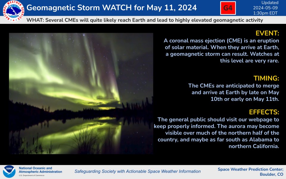auroras could light up skies friday night after multiple outbursts on the sun