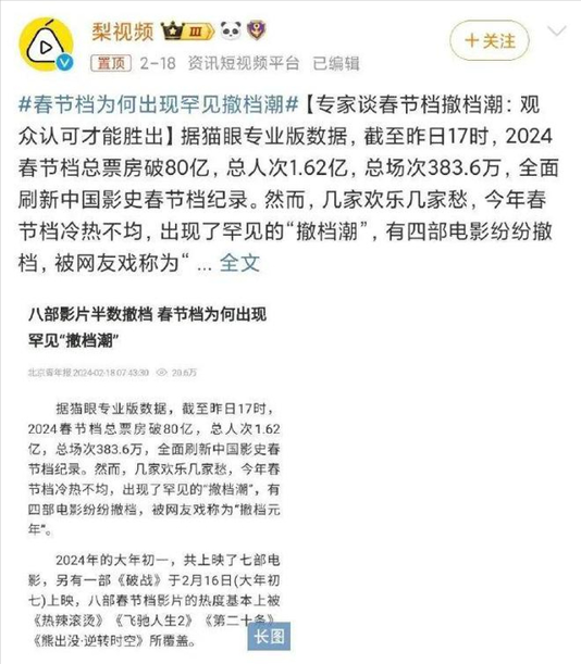 票房不好就撤档，连装都不装了