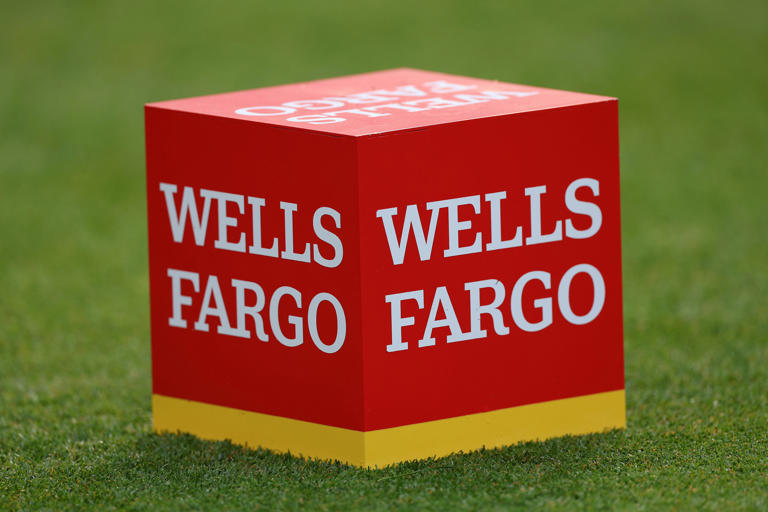 A close-up of a tournament tee-marker during the Pro Am event at Quail Hollow Country Club on May 09, 2024 in Charlotte, North Carolina. (Photo by Andrew Redington/Getty Images)