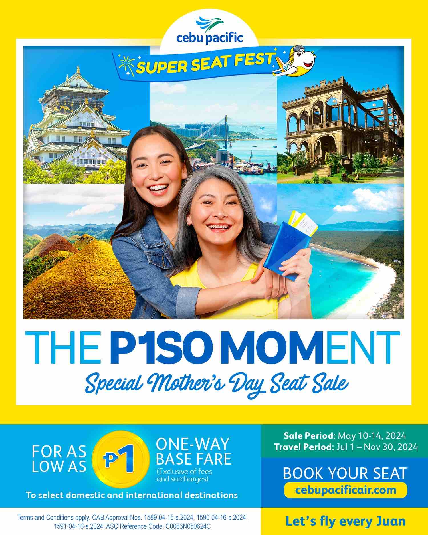 cebu pacific offers p1 flights to local, international destinations until may 14