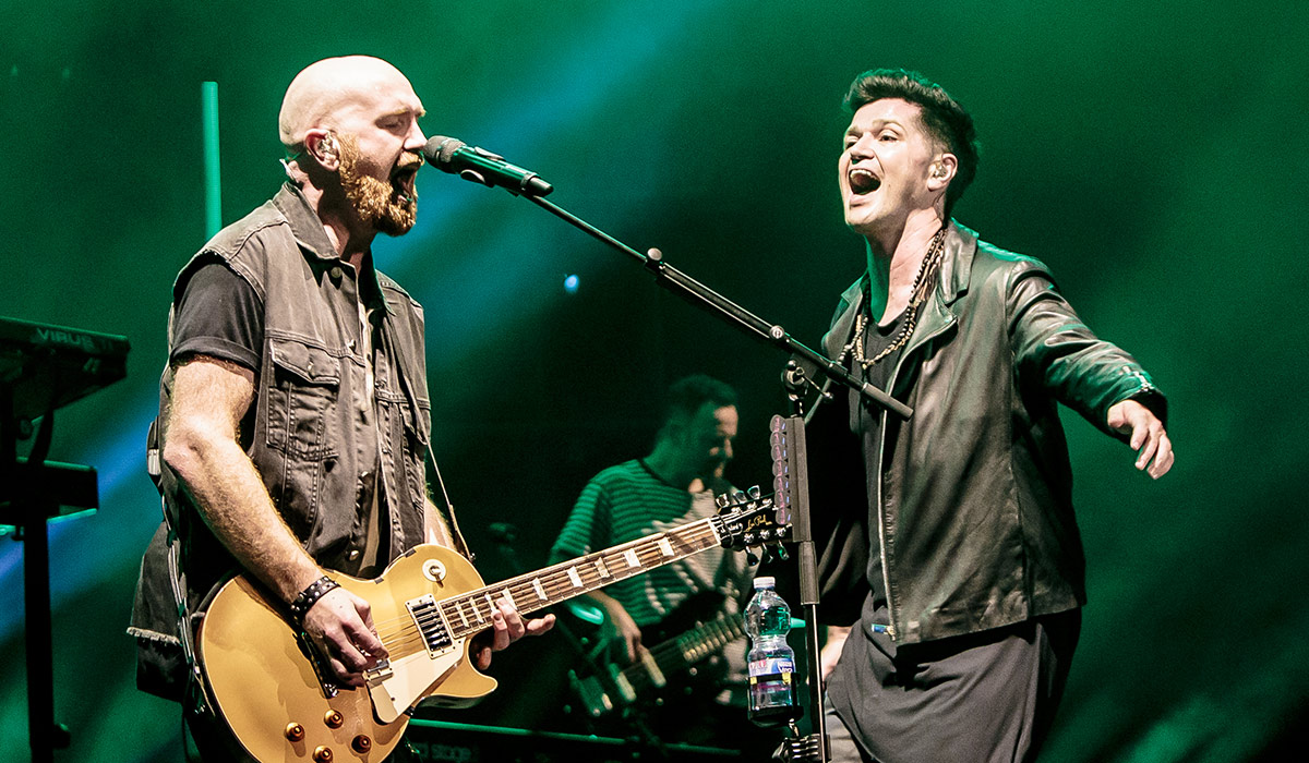 the script announce two new band members- one year after mark sheehan's death
