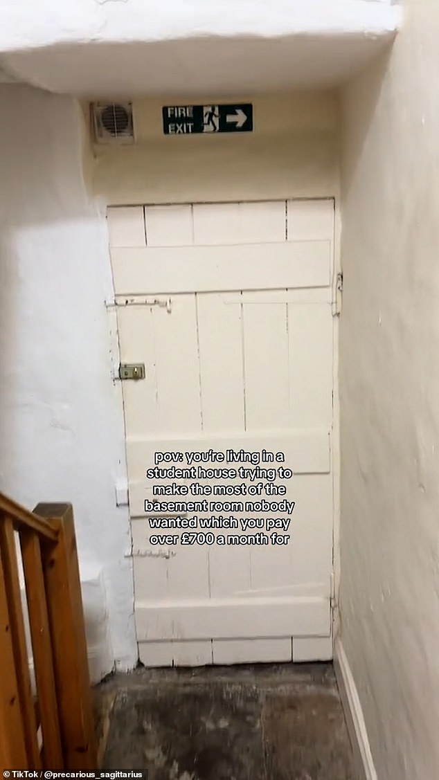 uni student shows off her shocking basement room in her rented house