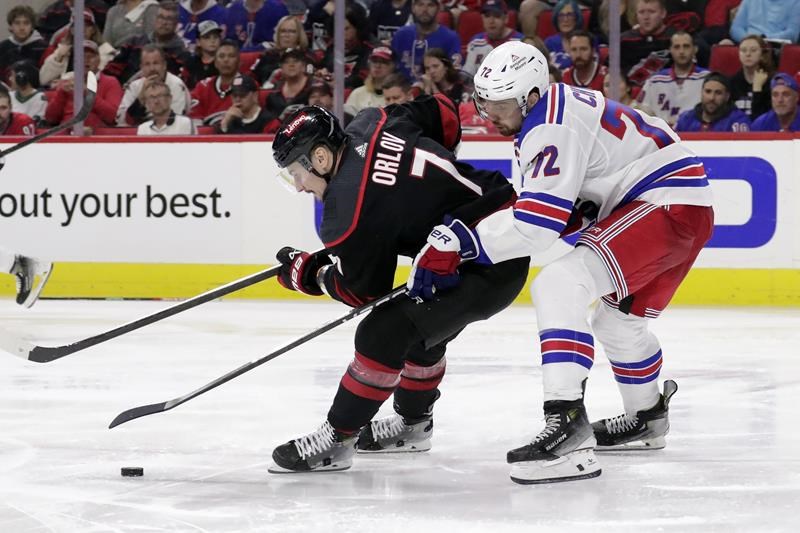 rangers get chytil back in lineup for game 3 against hurricanes after lengthy absence