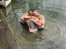Bear Grylls helped baptise Russell Brand in the River Thames – how did this happen?<br><br>