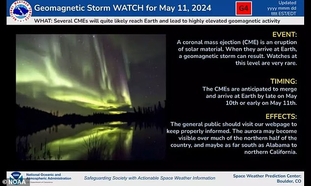 'severe geomagnetic storm watch' issued