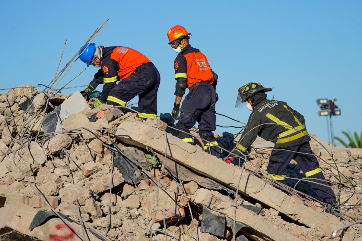 hopes are fading for 44 workers still missing days after south africa building collapse; 9 are dead