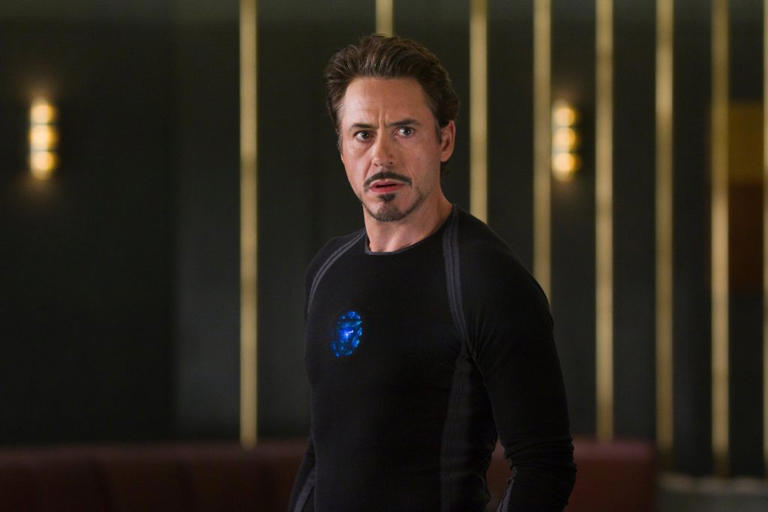 Robert Downey Jr. as Iron Man in the 2012 movie.