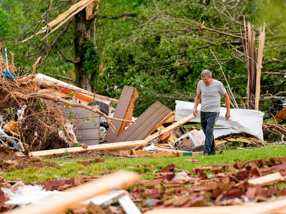 at least 105 tornadoes reported across the country since monday