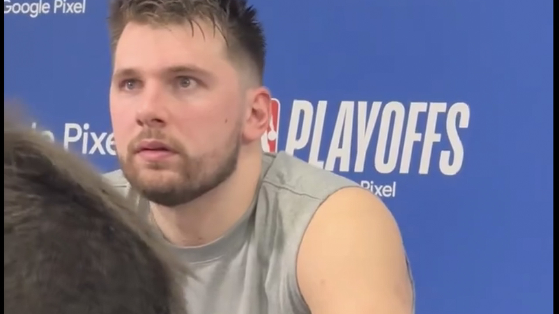 luka doncic was interrupted by porn sounds during his press conference