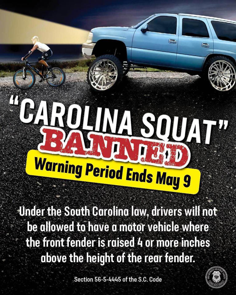 SCDPS announces ‘Carolina Squat’ law has gone into full effect