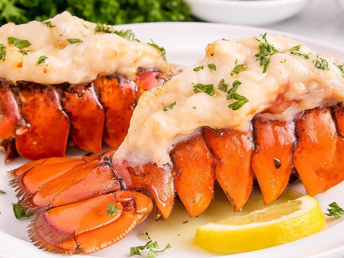 <p>Lobster tails in the air fryer cook up beautifully, providing a simple yet luxurious meal. This method delivers perfectly tender lobster tails every time, making it a great choice for a fancy dinner at home.</p><p><strong>Get The Recipe: </strong><a href="https://cheerfulcook.com/air-fryer-lobster-tails/"><strong>Air Fryer Lobster Tails</strong></a></p>