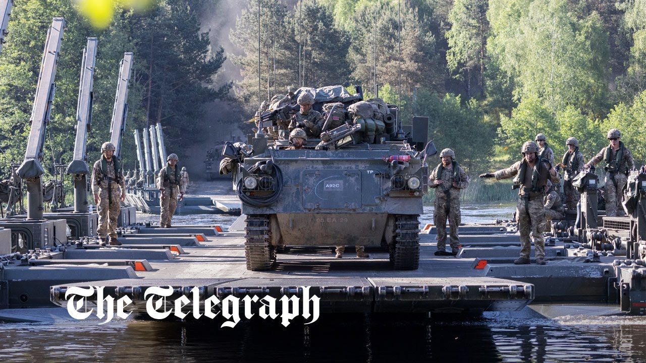 British army use floating vehicles in Nato war games leaving American allies trailing behind