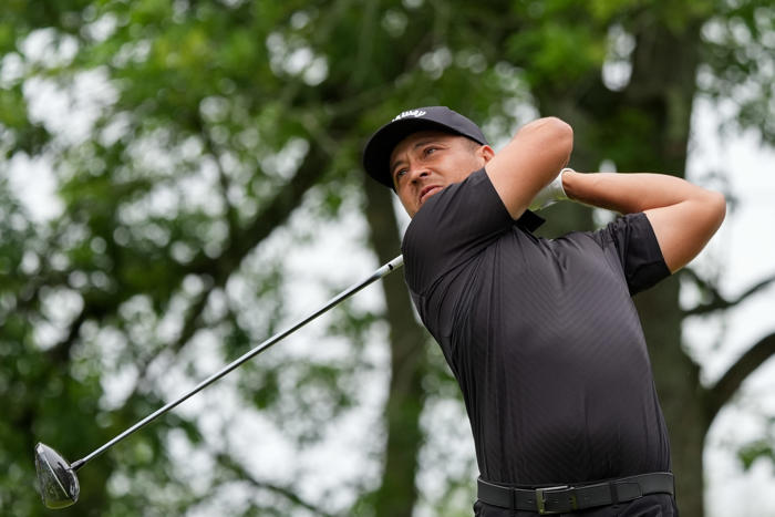 at pga championship, after two days, it's still xander schauffele in the lead – by a nose
