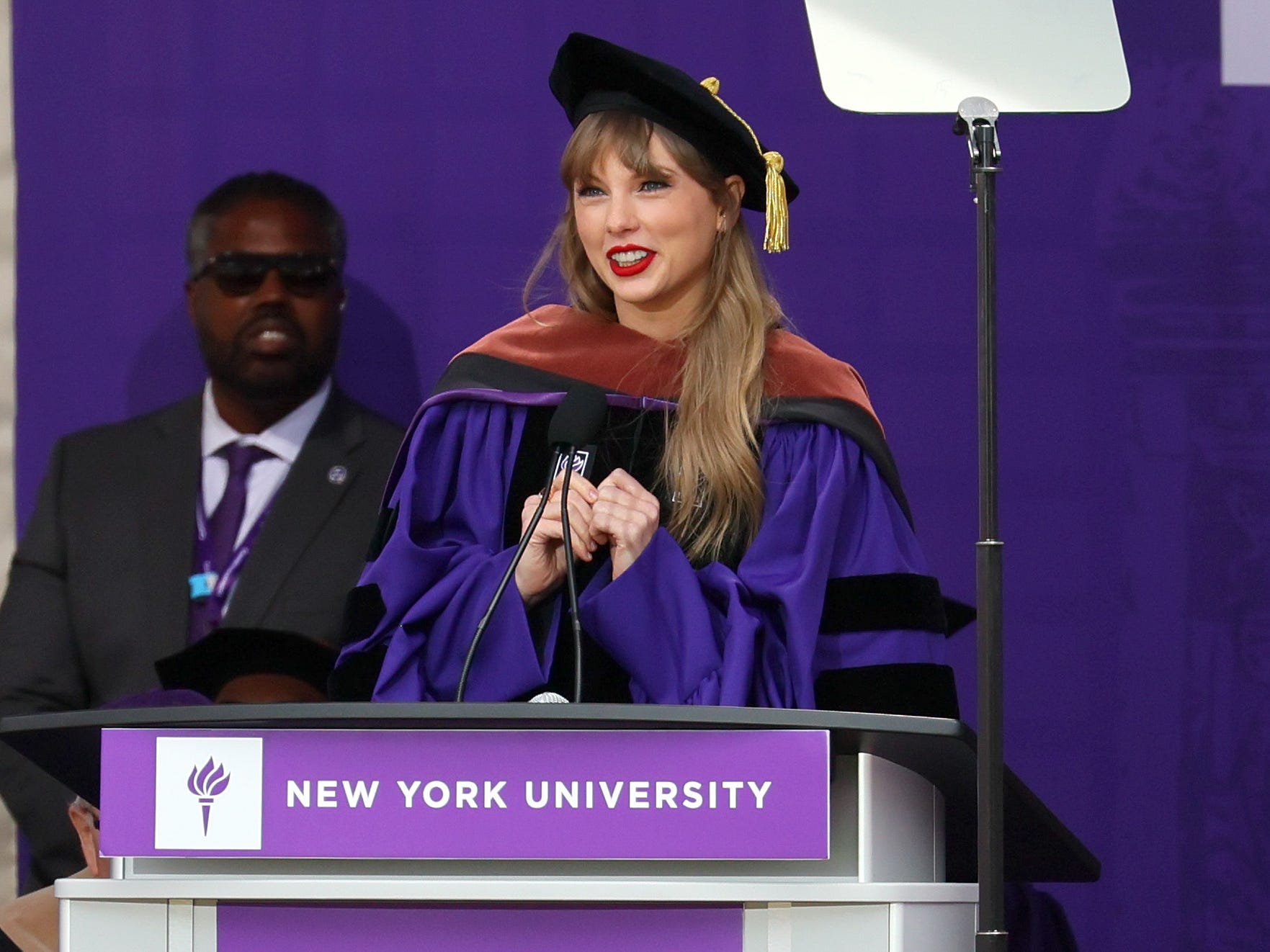 <p>In her first public appearance of 2022, Taylor Swift poked fun at her "cringe" fashion moments and her experience of growing up in the public eye, which led to receiving a lot of unsolicited career advice.</p><p>"I became a young adult while being fed the message that if I didn't make any mistakes, all the children of America would grow up to be perfect angels. However, if I did slip up, the entire Earth would fall off its axis and it would be entirely my fault and I would go to pop star jail forever and ever," Swift said in her speech. "It was all centered around the idea that mistakes equal failure and ultimately, the loss of any chance at a happy or rewarding life."</p><p>"This has not been my experience," she continued. "My experience has been that my mistakes led to the best things in my life."</p><p>She also alluded to her past feud with Kanye West, joking that "getting canceled on the internet and nearly losing my career gave me an excellent knowledge of all the types of wine."</p><p>She elaborated, saying that losing things doesn't just mean losing.</p><p>"A lot of the time, when we lose things, we gain things too," she said. </p>