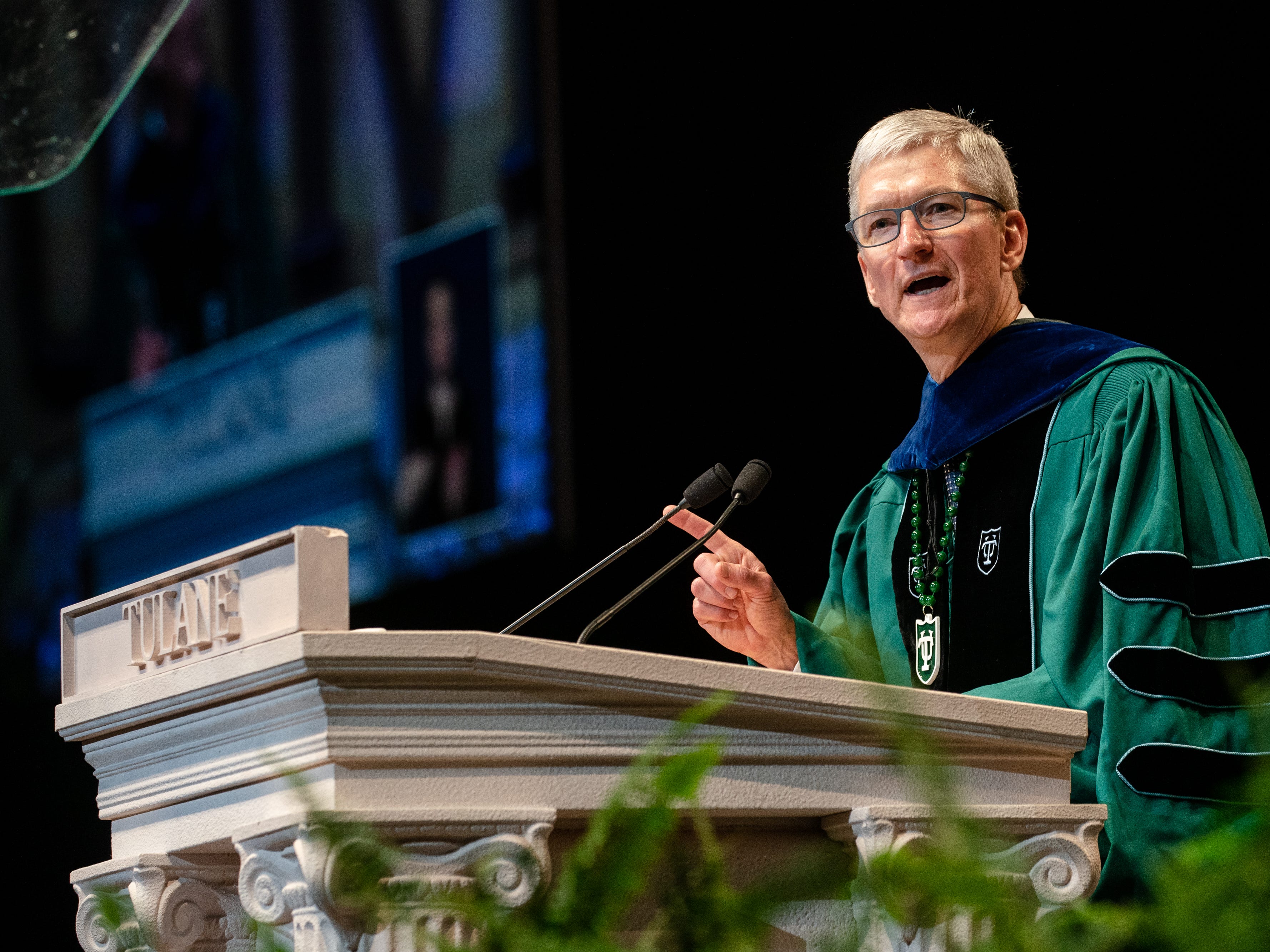 <p>Apple CEO Tim Cook delivered the 2019 commencement speech for the graduates of Tulane University, offering valuable advice on success.</p><p>"We forget sometimes that our preexisting beliefs have their own force of gravity," Cook said. "Today, certain algorithms pull toward you the things you already know, believe, or like, and they push away everything else. Push back."</p><p>"You may succeed. You may fail. But make it your life's work to remake the world because there is nothing more beautiful or more worthwhile than working to leave something better for humanity."</p>