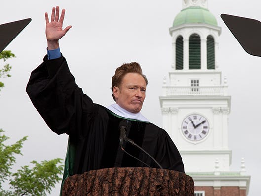 <p>In his hilarious 2011 address to Dartmouth College, the late-night host spoke about his brief run on "The Tonight Show" before being replaced by Jay Leno. O'Brien described the fallout as the lowest point in his life, feeling very publicly humiliated and defeated. But once he got back on his feet and went on a comedy tour across the country, he discovered something important.</p><p>"There are few things more liberating in this life than having your worst fear realized," he said.</p><p>He explained that for decades the ultimate goal of every comedian was to host "The Tonight Show," and like many comedians, he thought achieving that goal would define his success. "But that is not true. No specific job or career goal defines me, and it should not define you," he said.</p><p>He noted that disappointment is a part of life, and the beauty of it is that it can help you gain clarity and conviction.</p><p>"It is our failure to become our perceived ideal that ultimately defines us and makes us unique," O'Brien said. "It's not easy, but if you accept your misfortune and handle it right, your perceived failure can be a catalyst for profound re-invention."</p><p> O'Brien said that dreams constantly evolve, and your ideal career path at 22 years old will not necessarily be the same at 32 or 42 years old. </p><p>"I am here to tell you that whatever you think your dream is now, it will probably change. And that's OK," he said.</p>