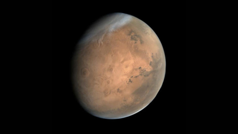Mars alone in space