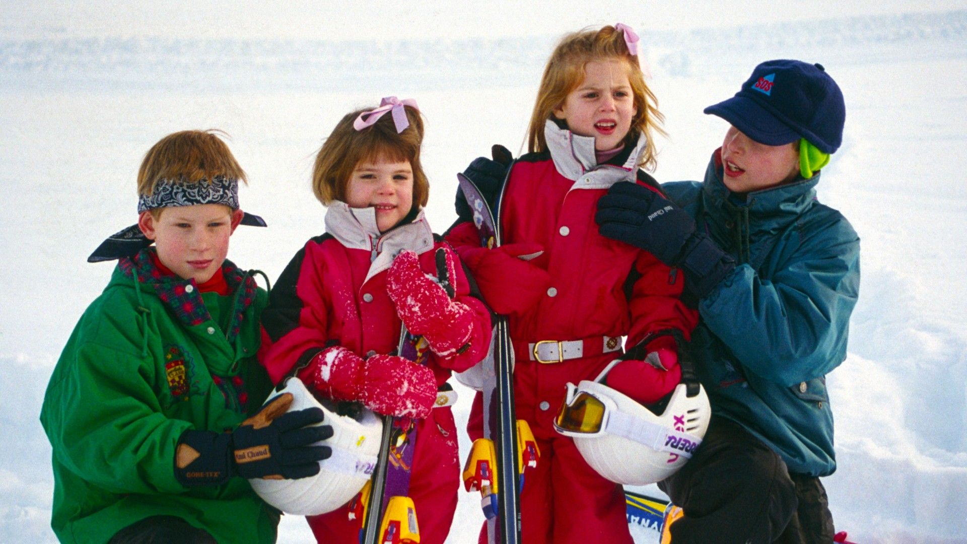 <p>                     The royals sharing the trait of being sporty is something that definitely strengthens their bond, and it seemingly starts from a young age.                   </p>                                      <p>                     In a heart-warming photo capturing the closeness between cousins, Princes William and Harry enjoy a family vacation to the slopes with their cousins, Princesses Beatrice and Eugenie.                   </p>                                      <p>                     It's especially heartening to see Prince William step into protective older cousin mode, assisting his cousin with her ski gear.                   </p>