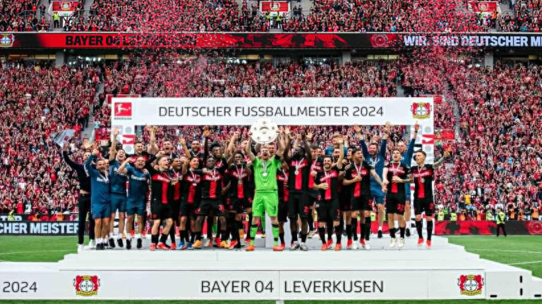 Bayer Leverkusen Script History With Unbeaten Season To Lift Maiden