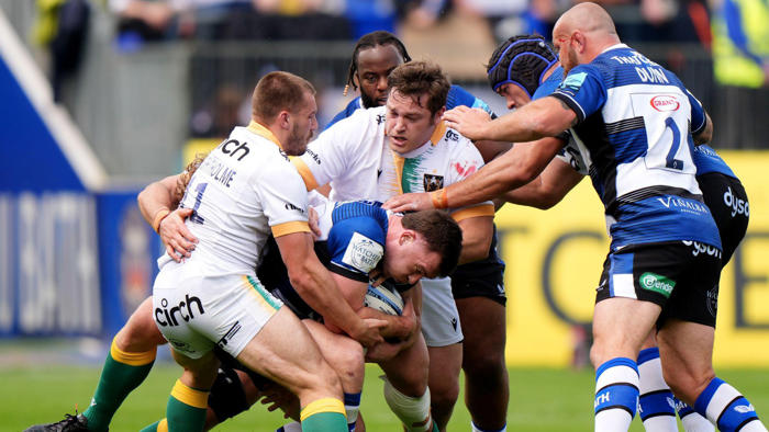 six-try bath come out on top against northampton saints to clinch second spot