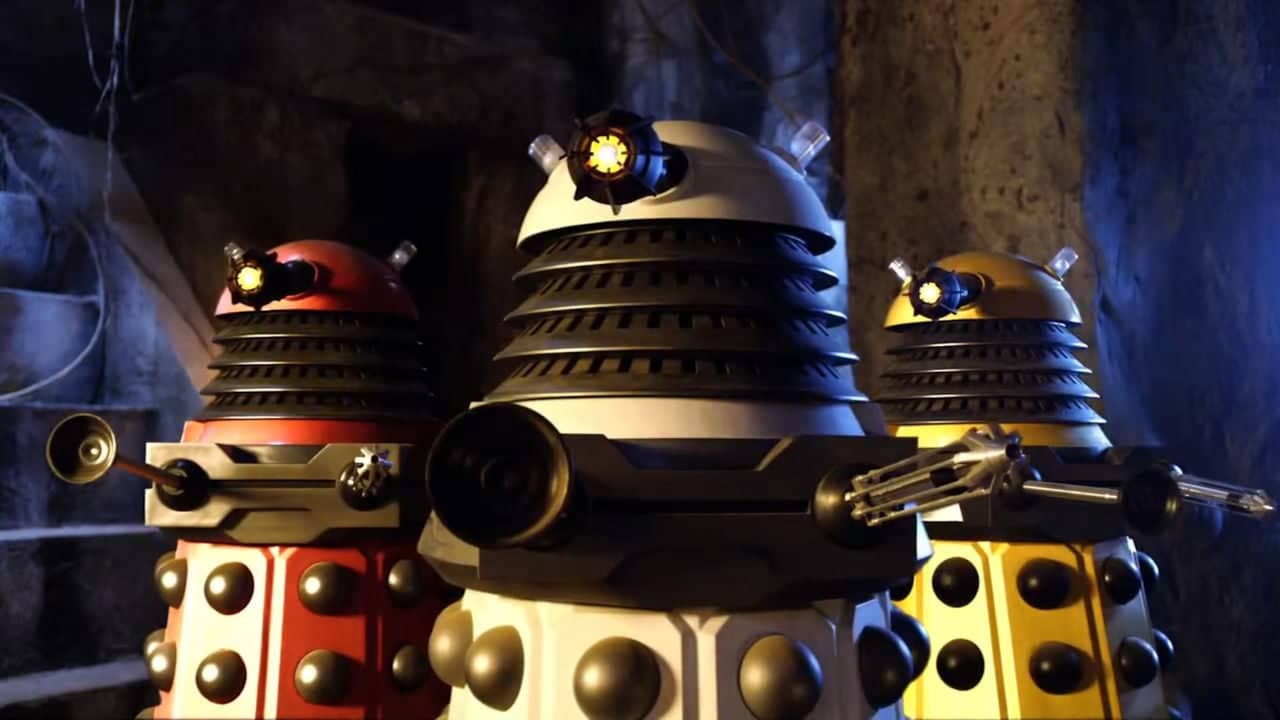 <p>A war-like race of aliens bent on total universal conquest, Daleks remain devoid of any emotional faculties save for one: hate. Hostile xenophobic mass murderers seeking to impose their collective will on the galaxy, Daleks have shown themselves willing to eliminate any lifeform they deem weak or inferior–including their own brethren.</p><p>Having evolved into perfect killing machines through years of experimental mutation and chemical fallout, every time it seems like the last Dalek has died off, another pops up with their shrill battle cry of “<em>Exterminate! Ex-termi-nateeeee!</em>”</p>
