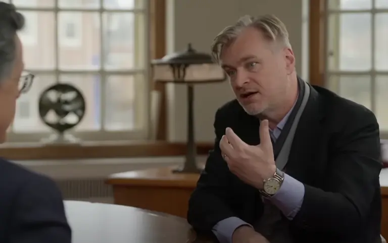 Christopher Nolan in an interview | Credits: YouTube/The Late Show