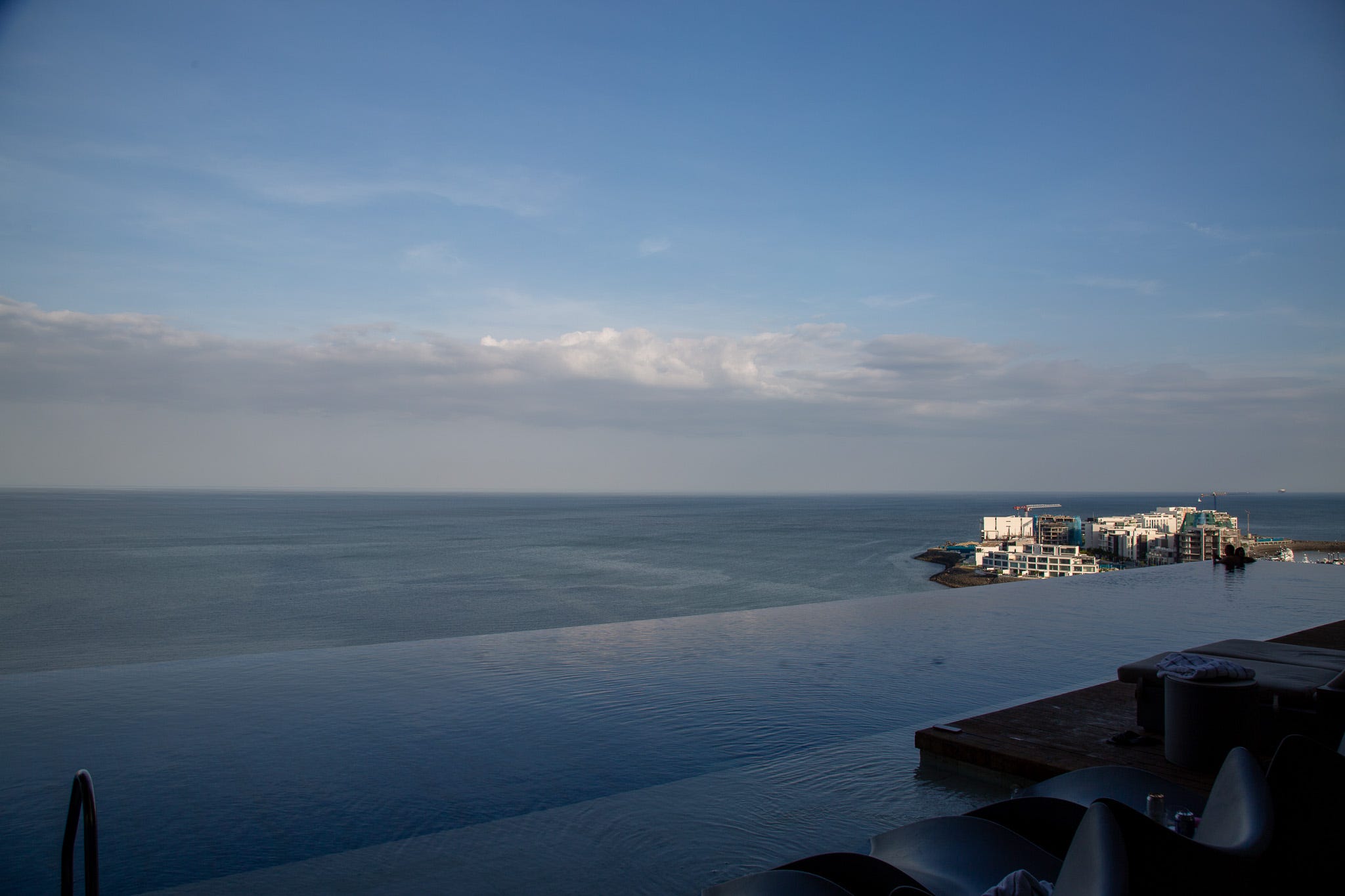 <p>While luxury details such as a glass elevator and executive lounge heightened the stay, the most impressive part of the hotel was its two infinity pools.</p>