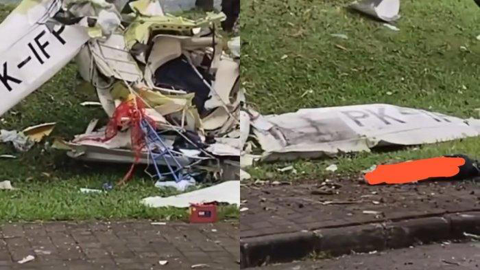 detik-detik mencekam pesawat latih indonesia flying club jatuh di bsd serpong