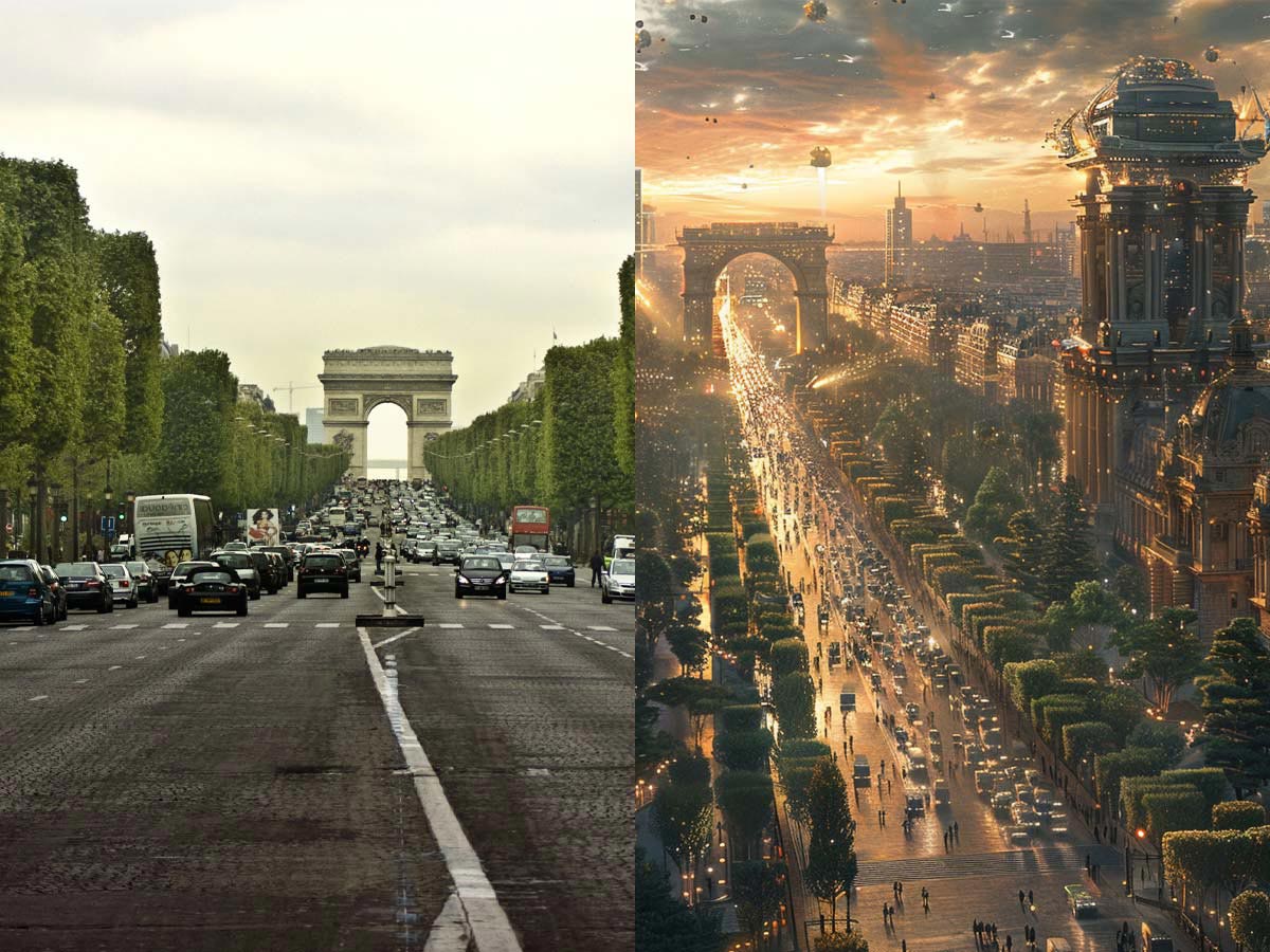 A.I. Shows What 30 Major Roads and Bridges Will Look Like in 100 Years