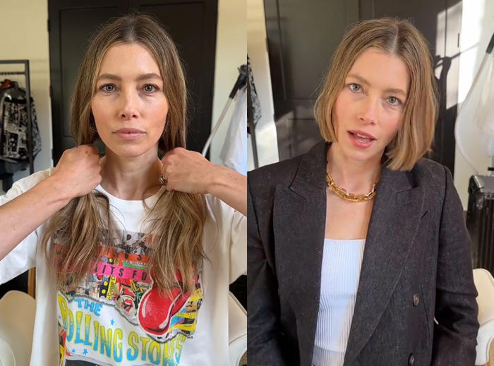 jessica biel cuts hair to debut 7th heaven-style transformation