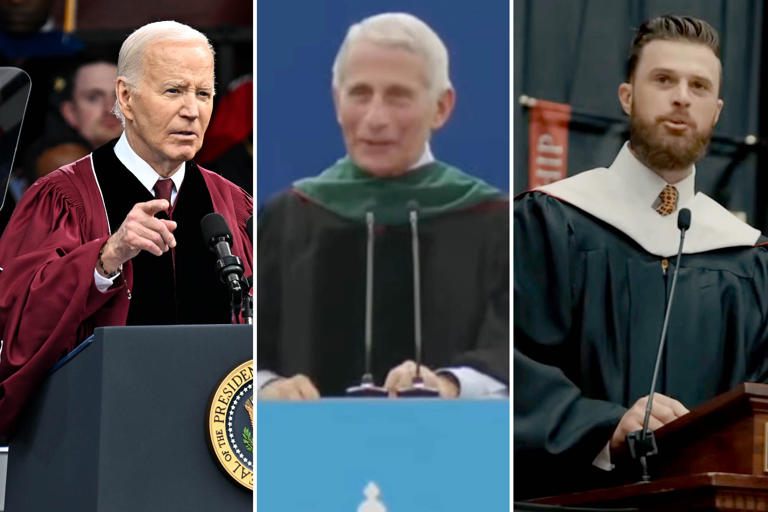 Biden, Fauci and Butker each deliver starkly different speeches — and the best message gets vilified