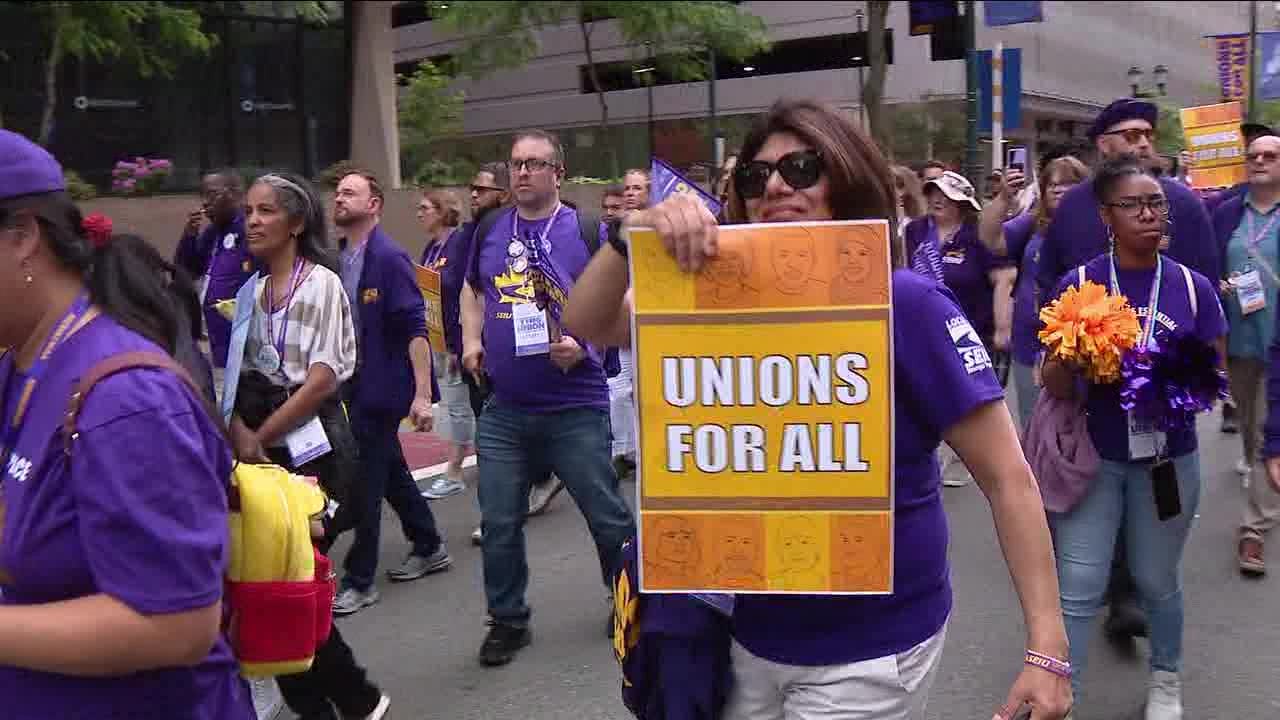 Service Employees International Union Holds 'Unions For All' March In ...