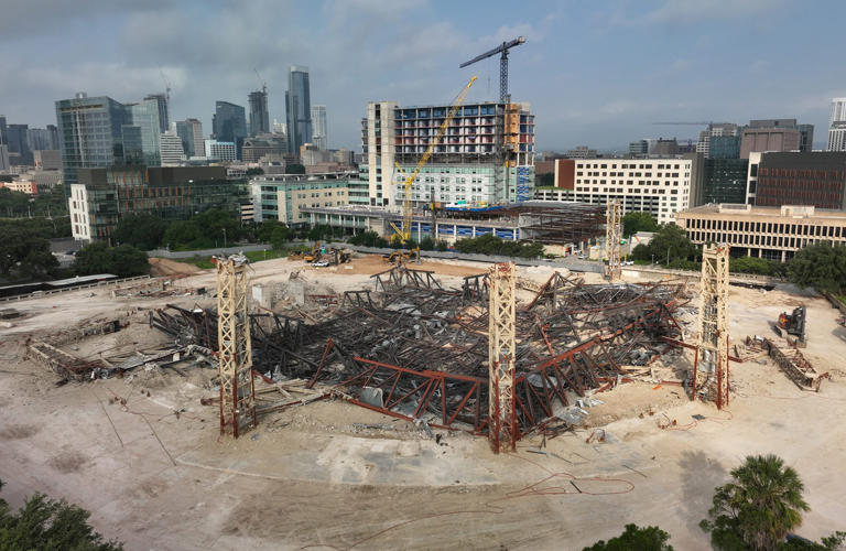 Frank Erwin Center on the University of Texas flattened