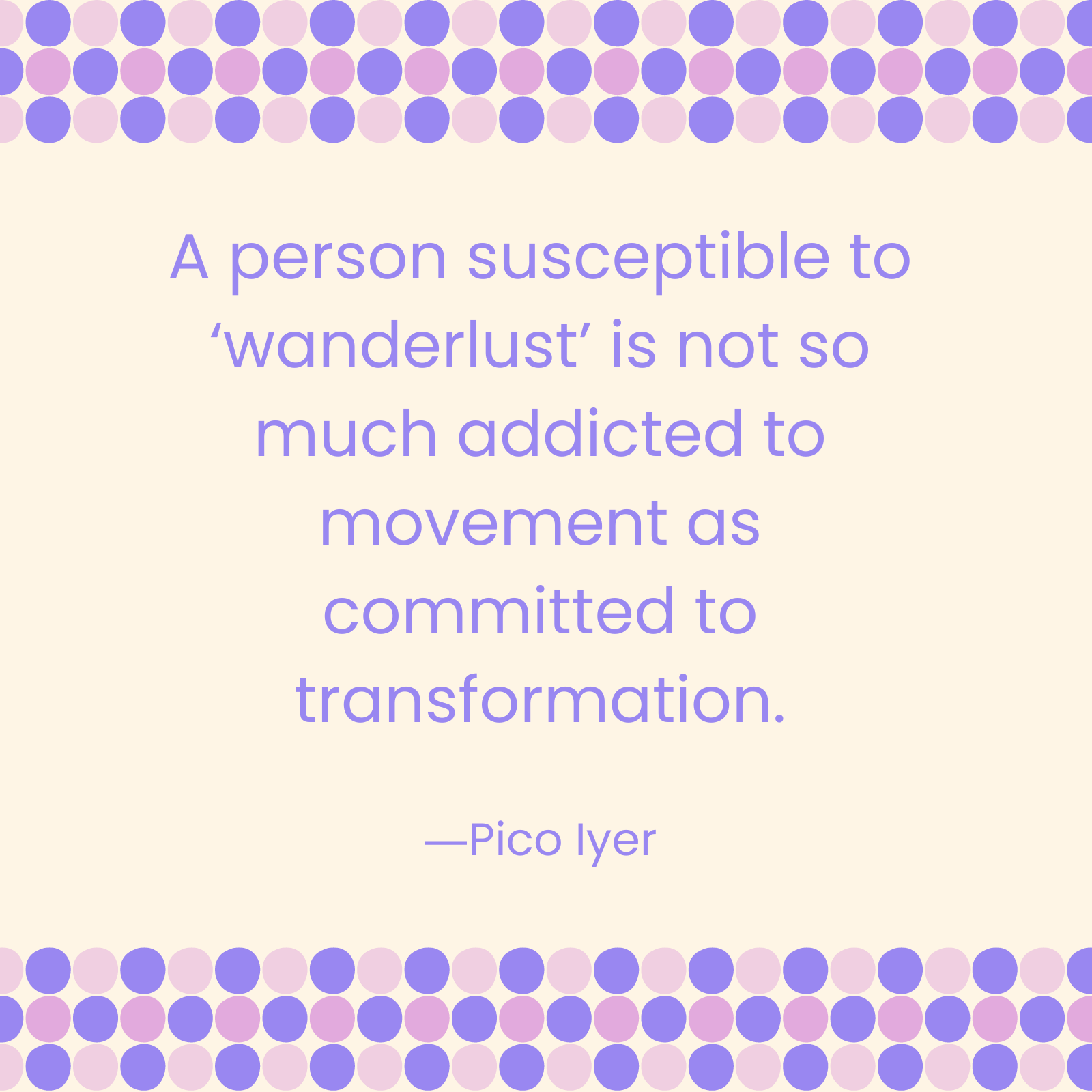 <p>"A person susceptible to 'wanderlust' is not so much addicted to movement as committed to transformation." —Pico Iyer</p><p>Like Brit + Co's content? <a href="https://www.msn.com/en-us/channel/source/BRITCO/sr-vid-mwh45mxjpbgutp55qr3ca3bnmhxae80xpqj0vw80yesb5g0h5q2a?cvid=6efac0aec71d460989f862c7f33ea985&ei=106">Be sure to follow us for more! </a> </p>