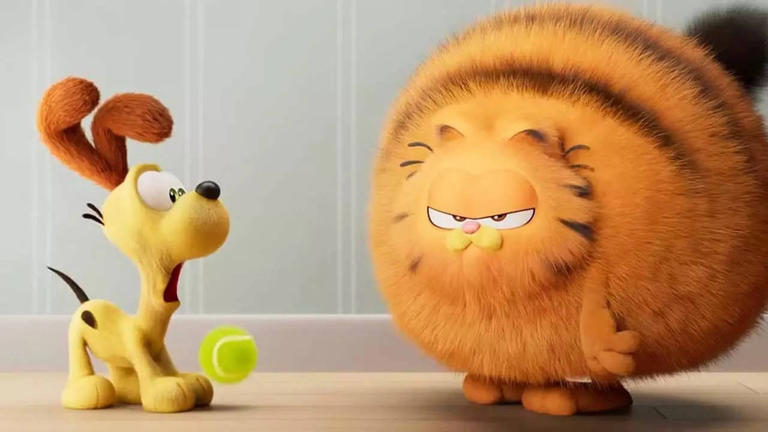 A still from The Garfield Movie trailer (via Sony Entertainment)