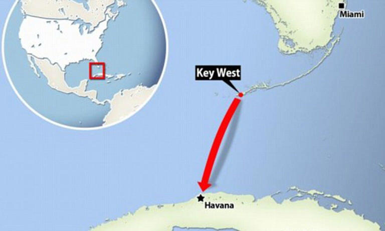 How Far is Havana Cuba from Key West?