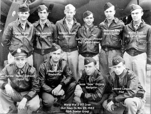 <p>Now in the fight, Eugene Moran became a tail gunner aboard the <a href="https://www.americanairmuseum.com/archive/aircraft/42-30359" rel="noopener">B-17 Flying Fortress <em>Rikki Tikki Tavi</em></a>, after the mongoose in the Rudyard Kipling novel, <em>The Jungle Book</em>. He, along with the nine crewmen, were stationed at RAF Snetterton Heath, tasked with flying daytime bombing runs over Germany.</p> <p>Moran and the rest of <em>Rikki Tikki Tavi</em>'s crew had only completed four missions when disaster struck.</p>