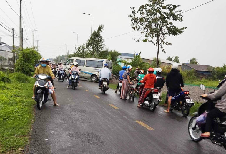 Hiện trường vụ sét đánh tại Tân Trụ, Long An. Ảnh: Nam An