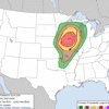 Strong Tornados Threaten Five States As Huge Hail and Severe Wind Forecast<br>