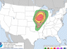 Strong Tornados Threaten Five States As Huge Hail and Severe Wind Forecast<br><br>