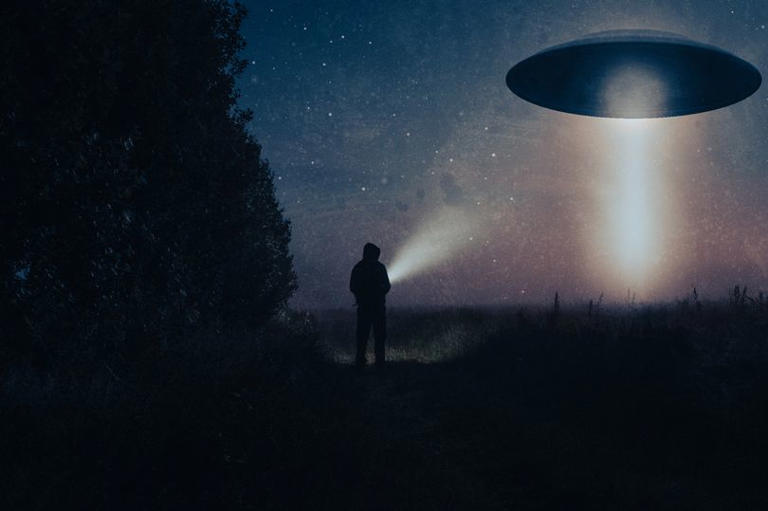 A UFO was spotted hurtling at impossible speeds off the Californian coast