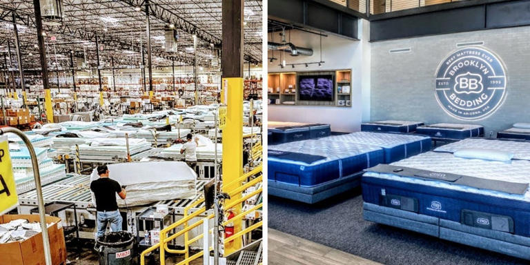 3Z Brands, makers of Brooklyn Bedding, Leesa and more, manufactures 2,200 mattresses daily in its Arizona factory. Jaclyn Turner/Business Insider