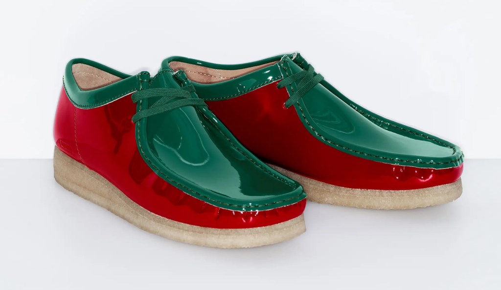 Supreme Reimagines the Clarks Wallabee Boot in Patent Leather